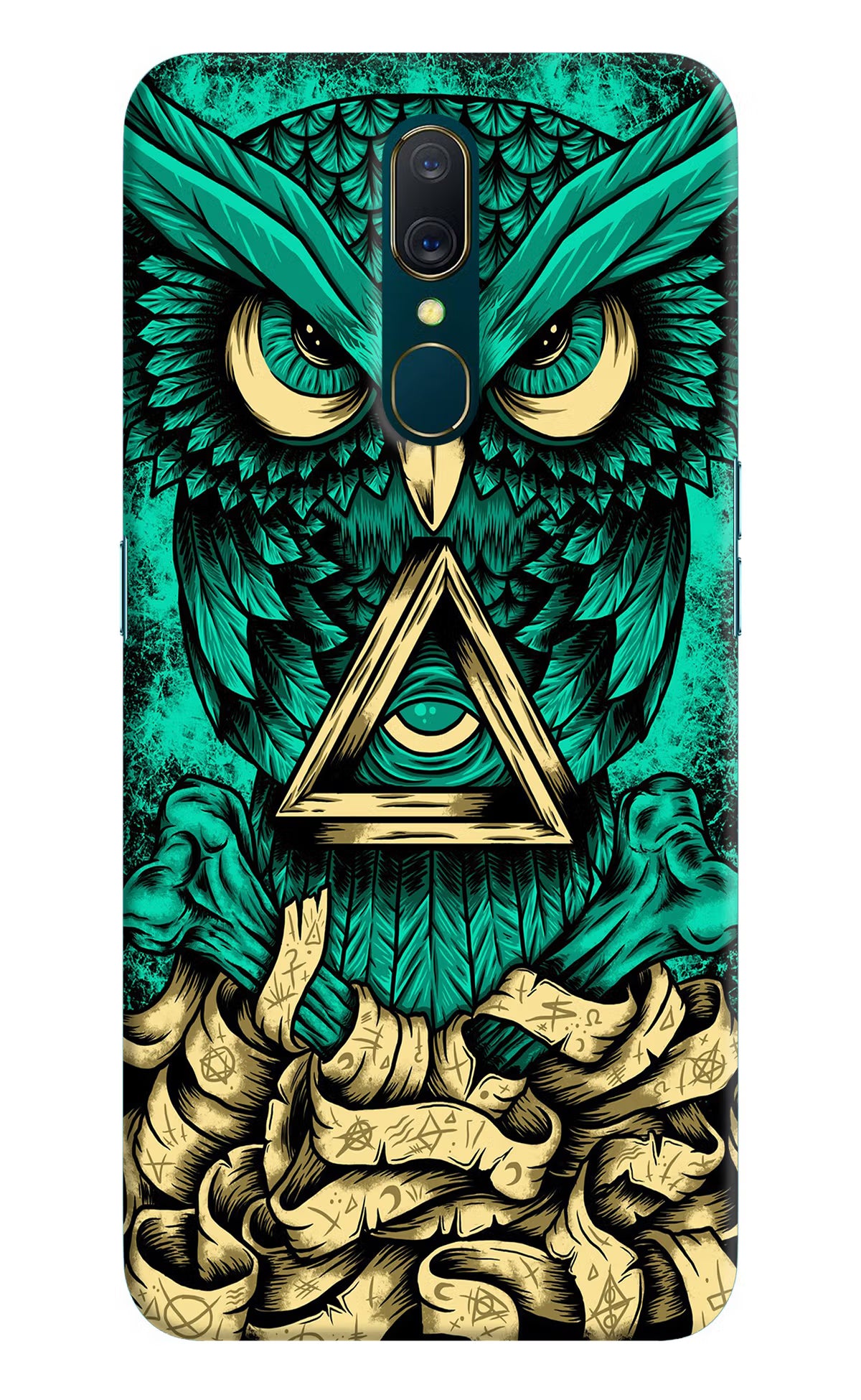 Green Owl Oppo A9 Hard Case Back Cover by Casekaro