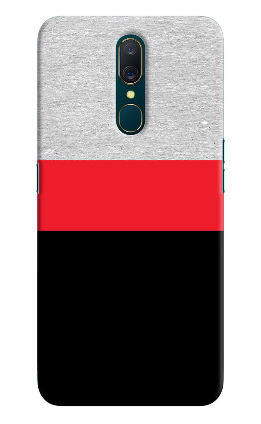 Tri Color Pattern Oppo A9 Hard Case Back Cover by Casekaro