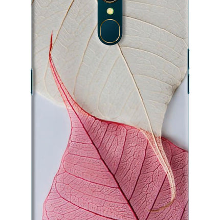 White Pink Leaf Oppo A9 Hard Case Back Cover by Casekaro