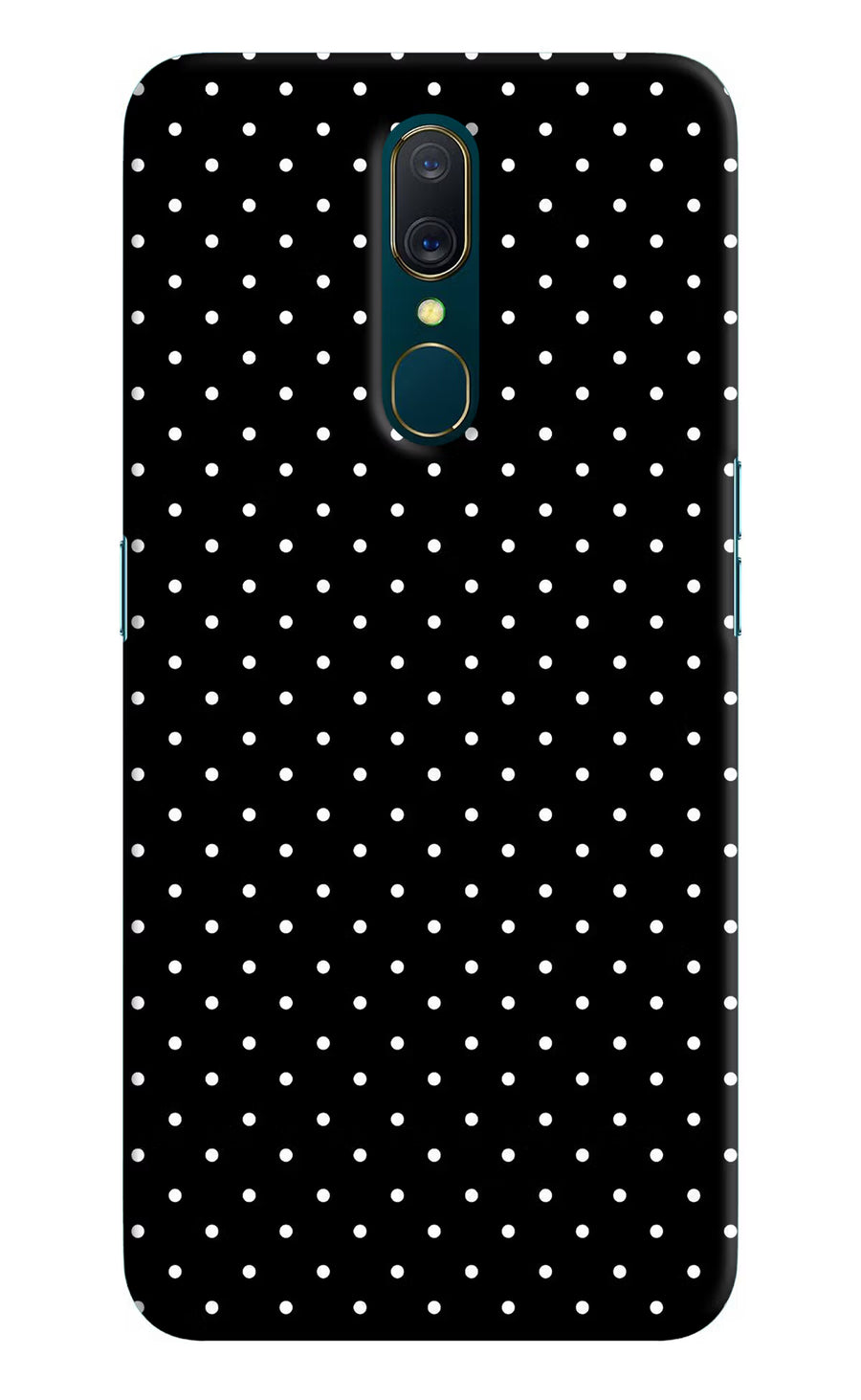 White Dots Oppo A9 Back Cover, Hard case