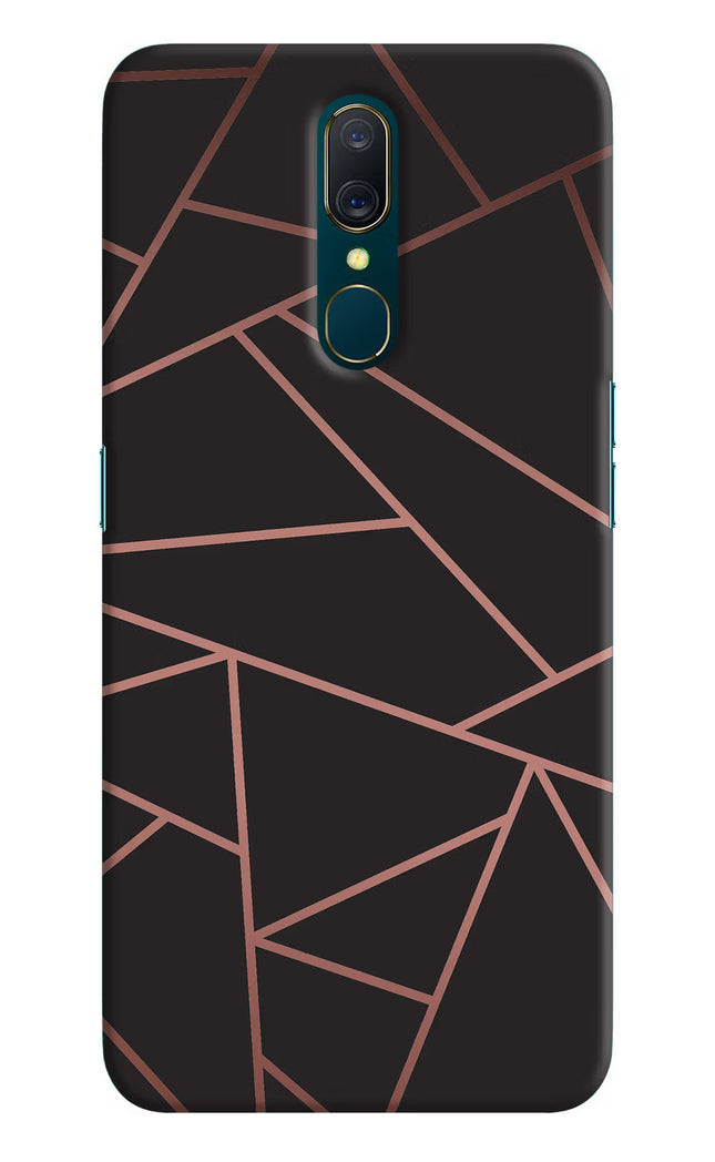 Geometric Pattern Oppo A9 Hard Case Back Cover by Casekaro