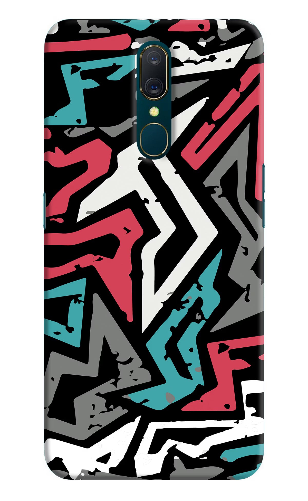 Geometric Graffiti Oppo A9 Hard Case Back Cover by Casekaro