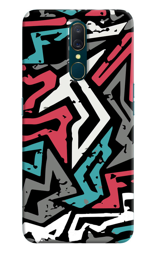 Geometric Graffiti Oppo A9 Hard Case Back Cover by Casekaro