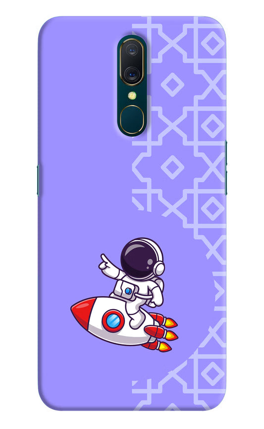 Cute Astronaut Oppo A9 Hard Case Back Cover by Casekaro