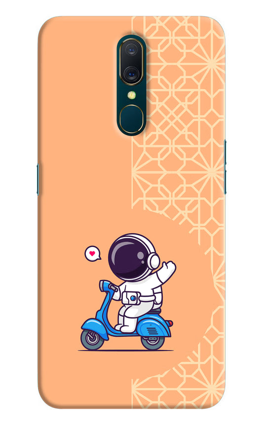 Cute Astronaut Riding Oppo A9 Hard Case Back Cover by Casekaro