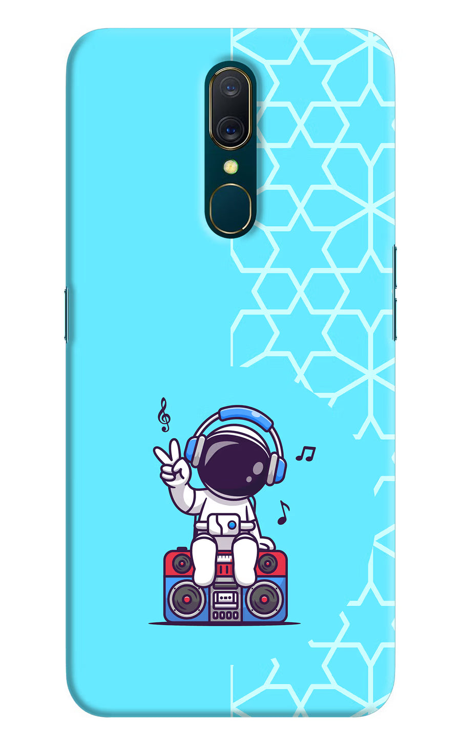Cute Astronaut Chilling Oppo A9 Back Cover, Hard case
