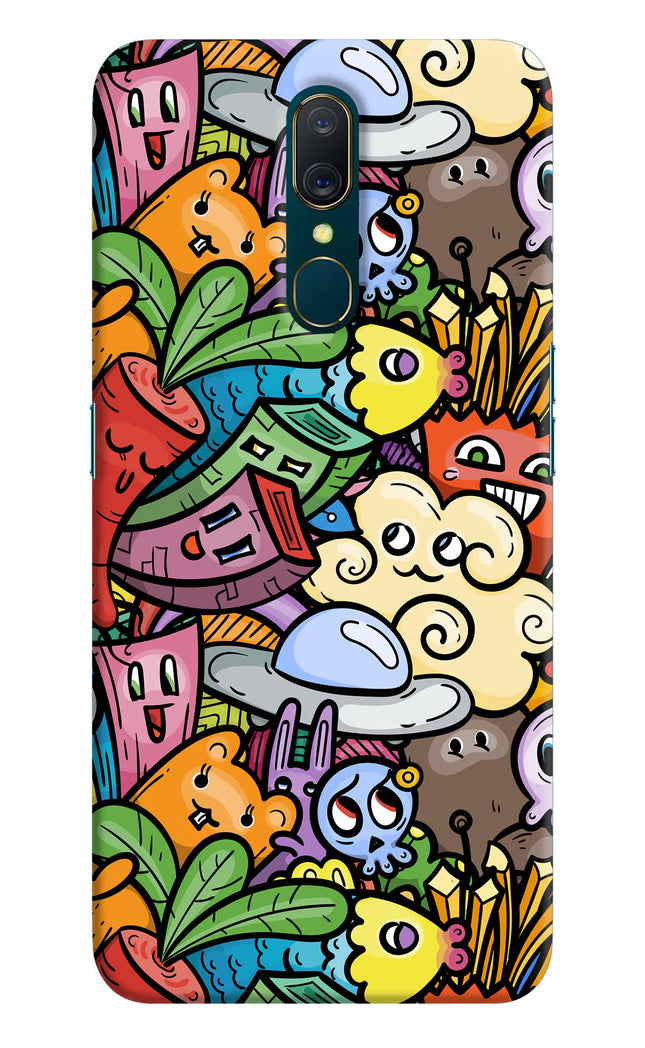 Veggie Doodle Oppo A9 Hard Case Back Cover by Casekaro