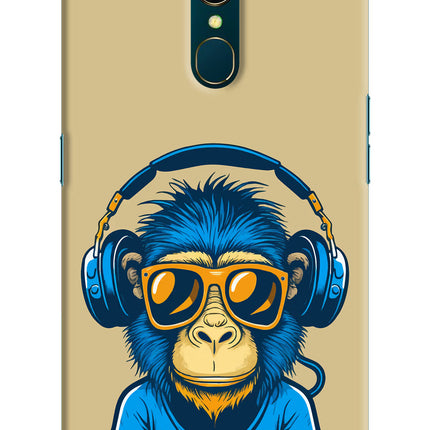 Monkey Headphone Oppo A9 Hard Case Back Cover by Casekaro