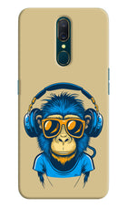 Monkey Headphone Oppo A9 Hard Case Back Cover by Casekaro
