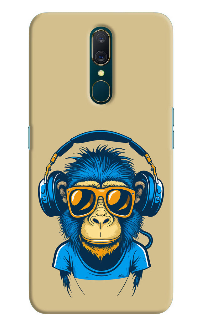 Monkey Headphone Oppo A9 Hard Case Back Cover by Casekaro