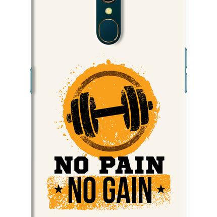 No Pain No Gain Oppo A9 Hard Case Back Cover by Casekaro