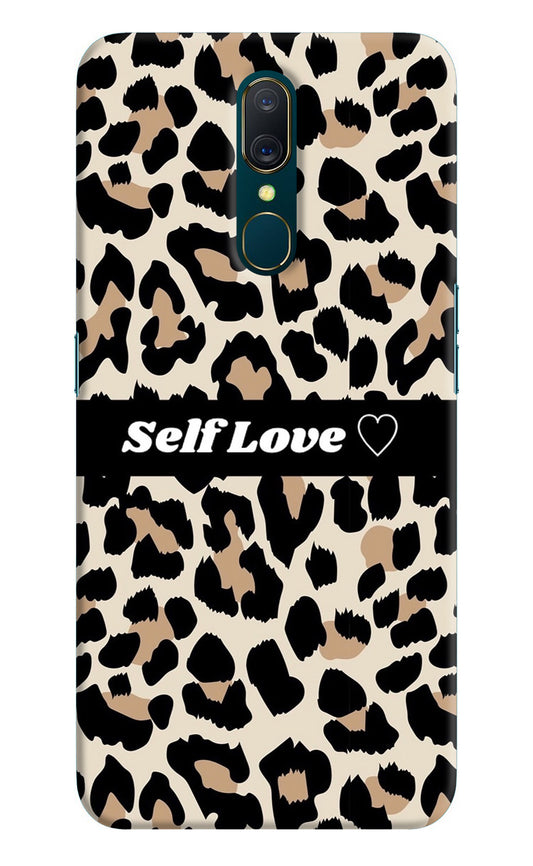 Leopard Print Self Love Oppo A9 Back Cover