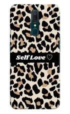 Leopard Print Self Love Oppo A9 Hard Case Back Cover by Casekaro