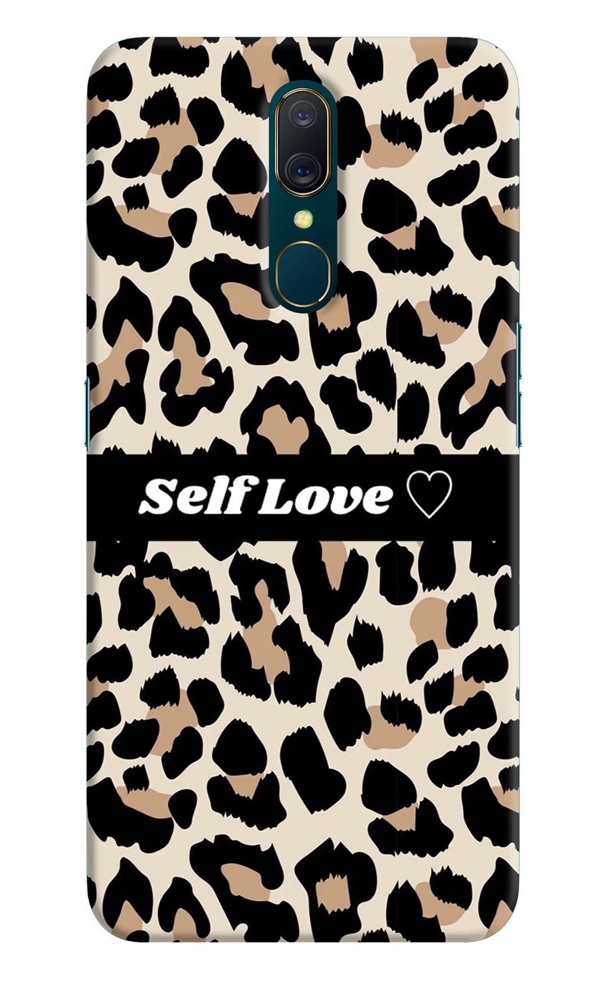 Leopard Print Self Love Oppo A9 Hard Case Back Cover by Casekaro