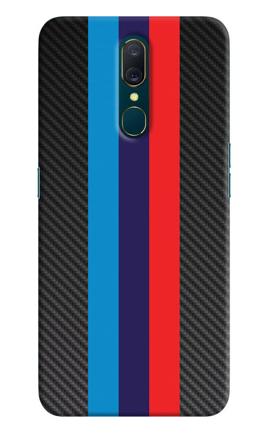BMW Stripes Pattern Oppo A9 Hard Case Back Cover by Casekaro