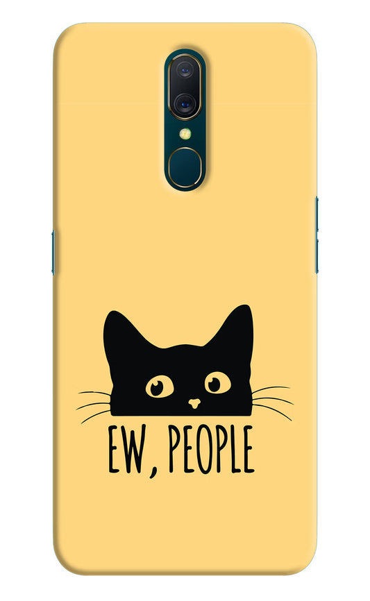 Ew People Catitude Oppo A9 Hard Case Back Cover by Casekaro