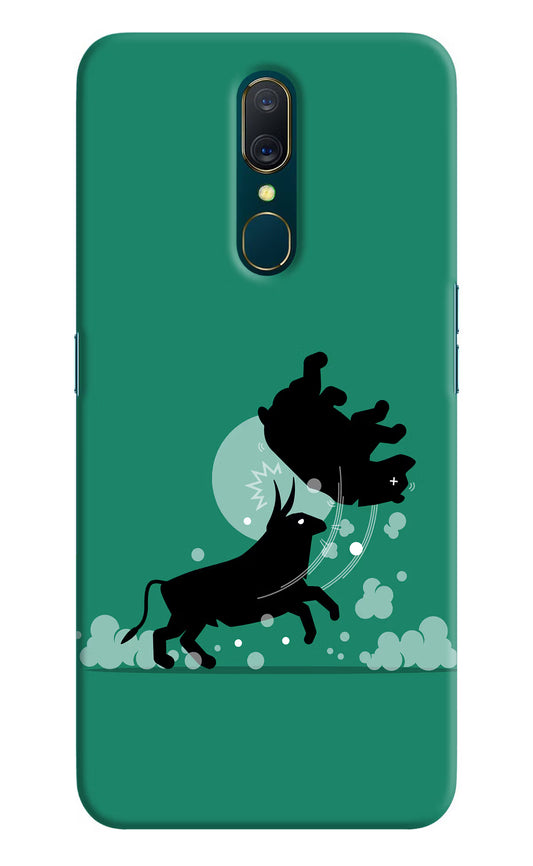 Bull Conqueror Oppo A9 Hard Case Back Cover by Casekaro