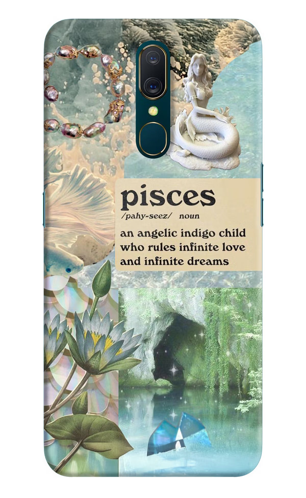 Pisces Zodiac Oppo A9 Hard Case Back Cover by Casekaro