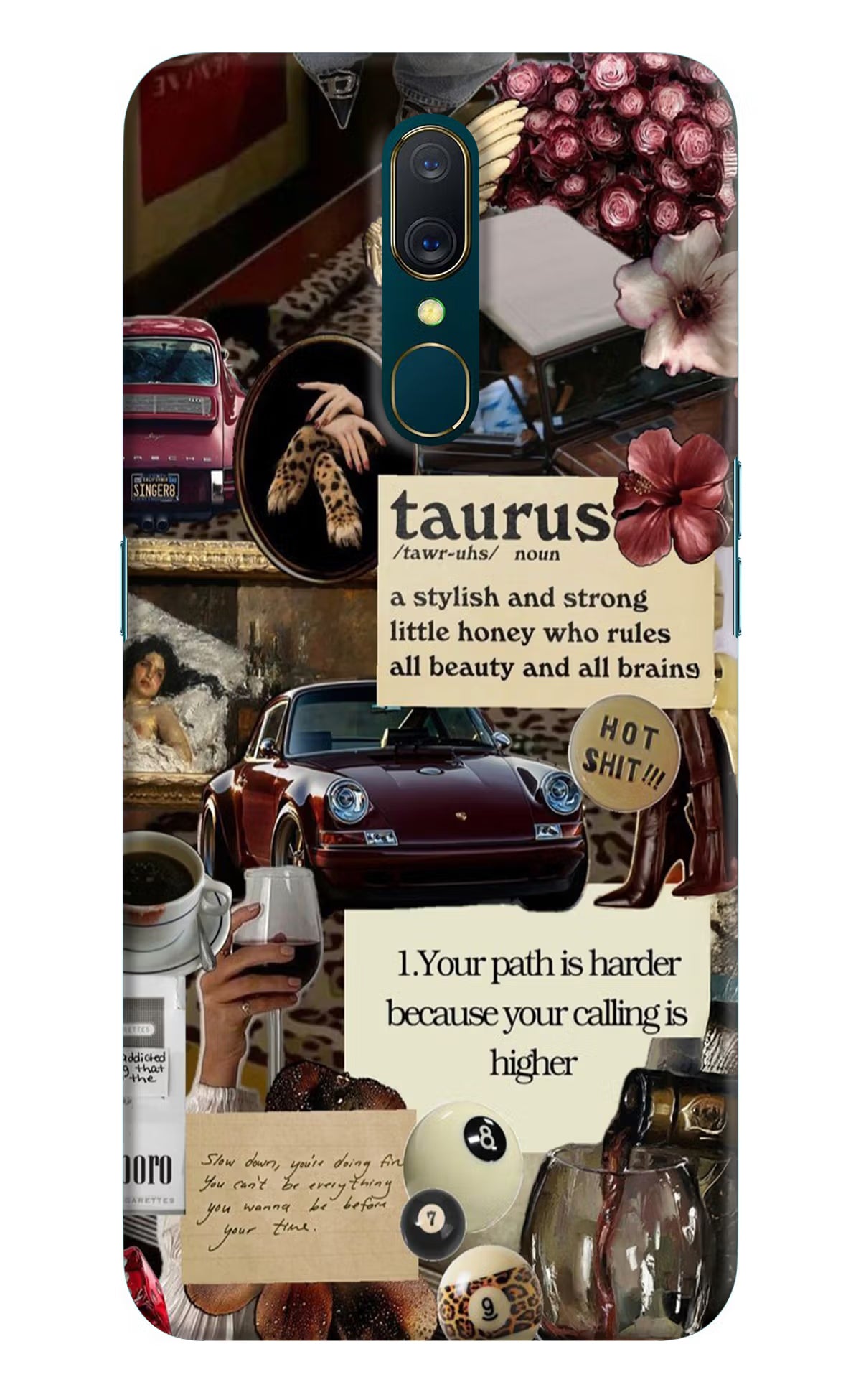 Taurus Zodiac Oppo A9 Hard Case Back Cover by Casekaro