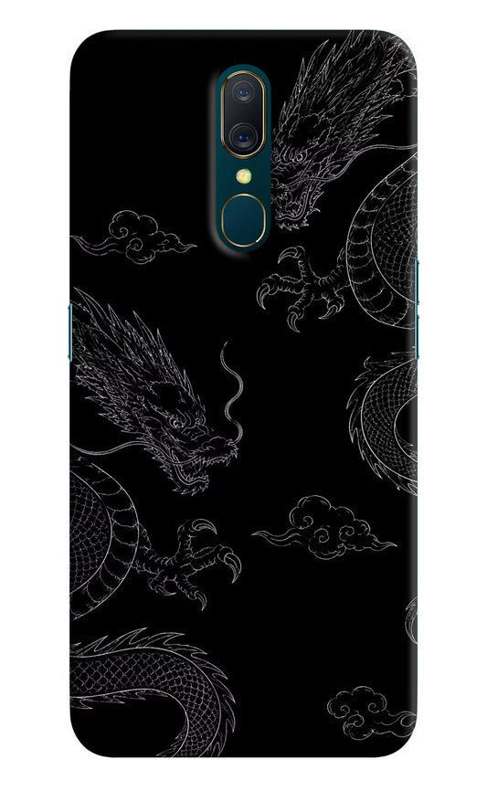 Twin Dragons Oppo A9 Hard Case Back Cover by Casekaro