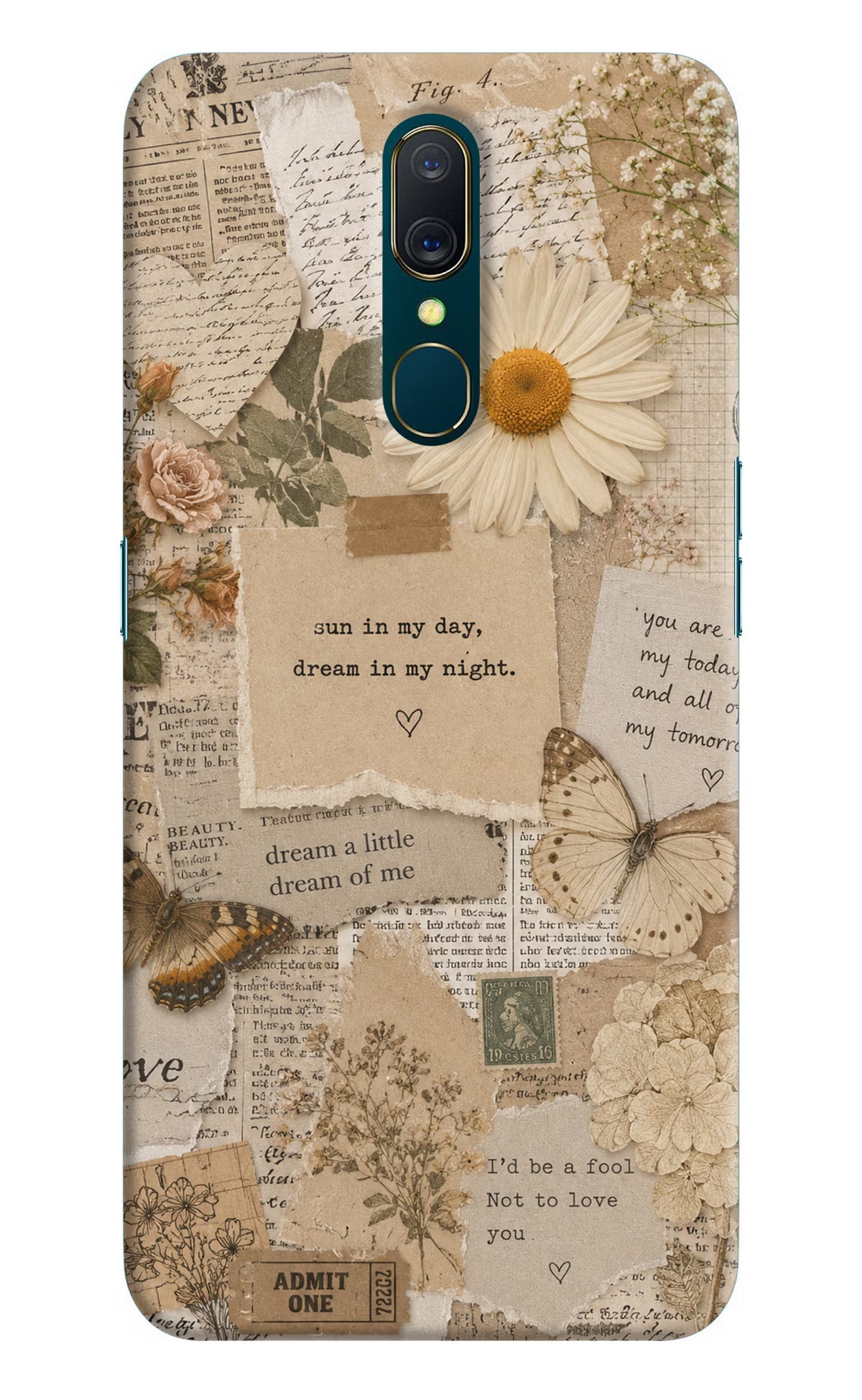 Vintage case Oppo A9 Back Cover
