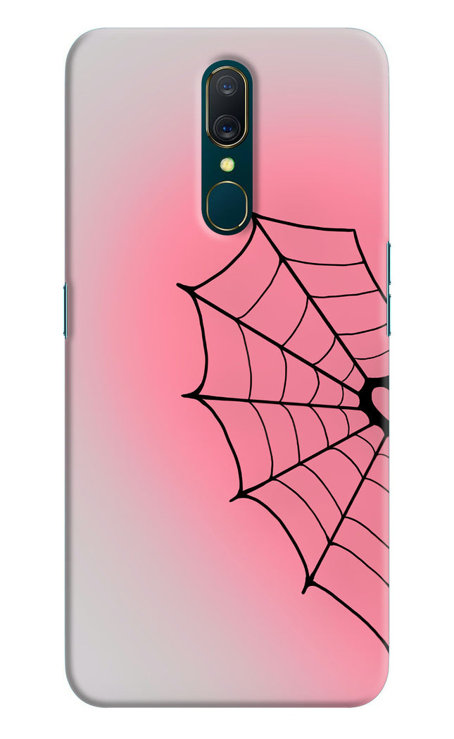 Pink Web Oppo A9 Hard Case Back Cover by Casekaro
