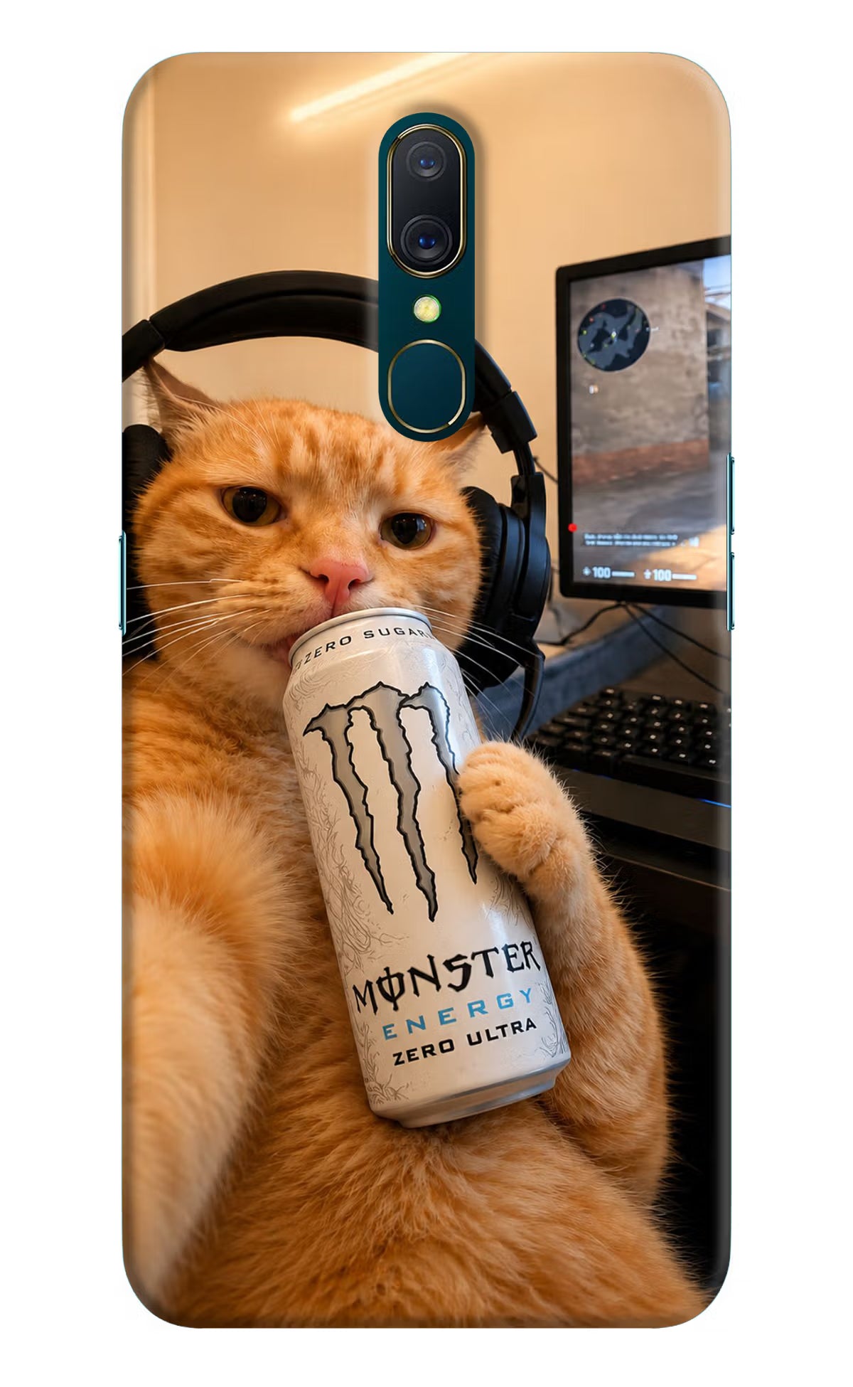 Gamer Cat Energy Oppo A9 Back Cover