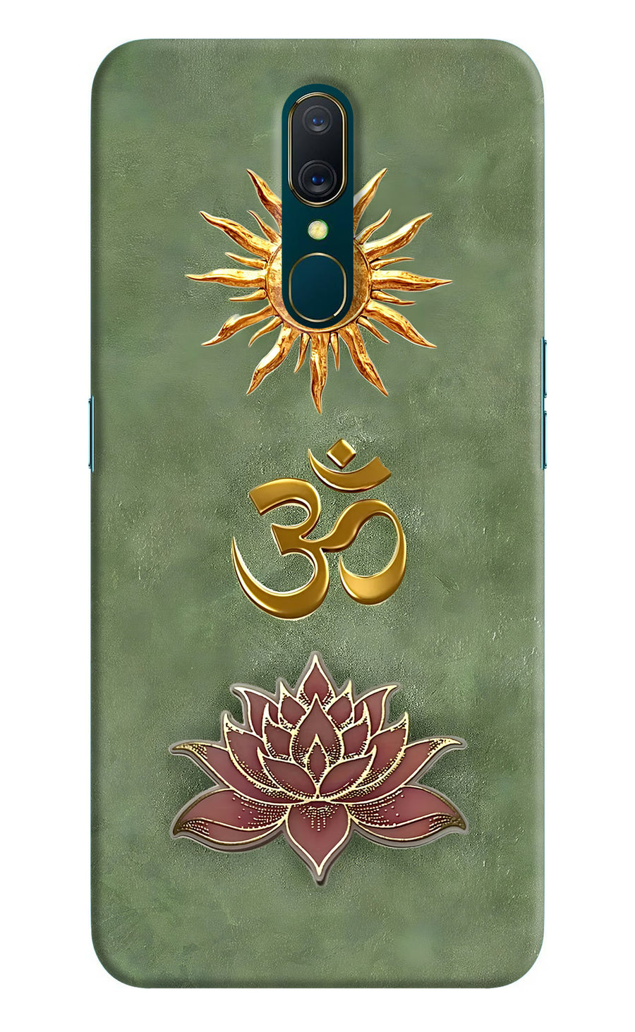Om & Lotus Oppo A9 Back Cover, Hard case