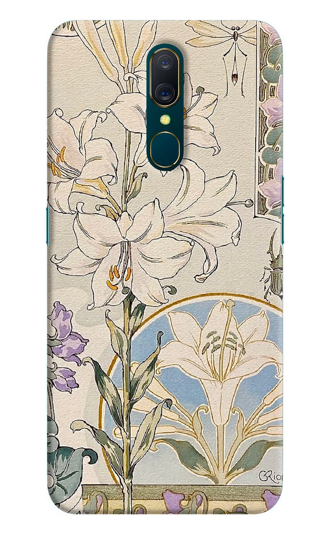 White Lily Oppo A9 Hard Case Back Cover by Casekaro