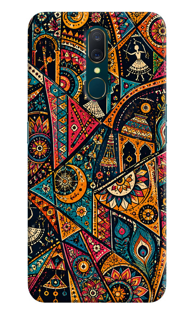 Folk Print Oppo A9 Hard Case Back Cover by Casekaro