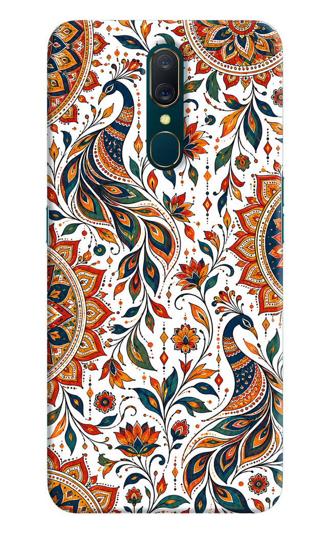 White Mayura Oppo A9 Hard Case Back Cover by Casekaro