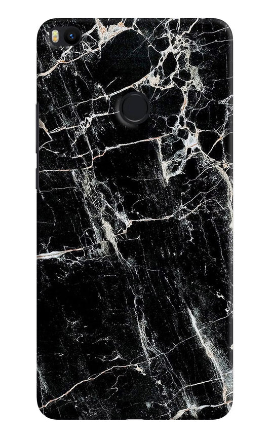 Black Marble Texture Mi Max 2 Hard Case Back Cover by Casekaro