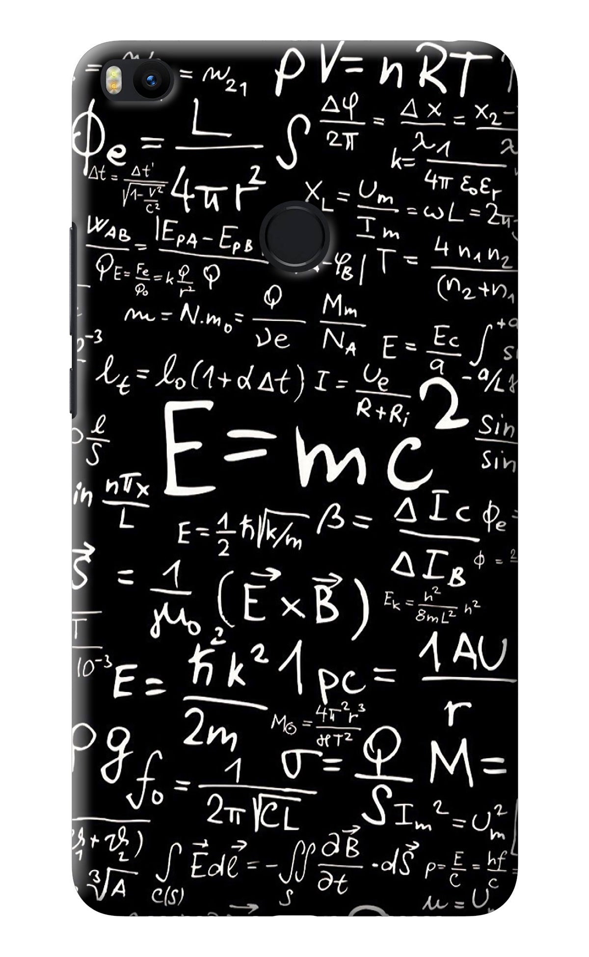 Physics Albert Einstein Formula Mi Max 2 Back Cover