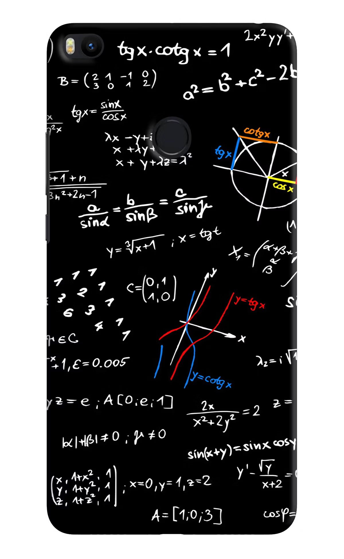 Mathematics Formula Mi Max 2 Hard Case Back Cover by Casekaro