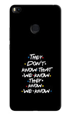 FRIENDS Dialogue Mi Max 2 Hard Case Back Cover by Casekaro