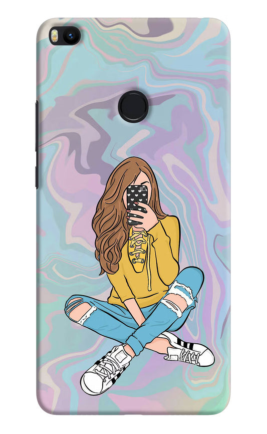 Selfie Girl Mi Max 2 Hard Case Back Cover by Casekaro