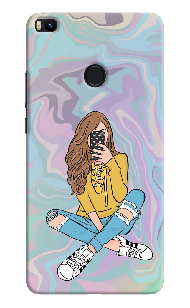 Selfie Girl Mi Max 2 Hard Case Back Cover by Casekaro