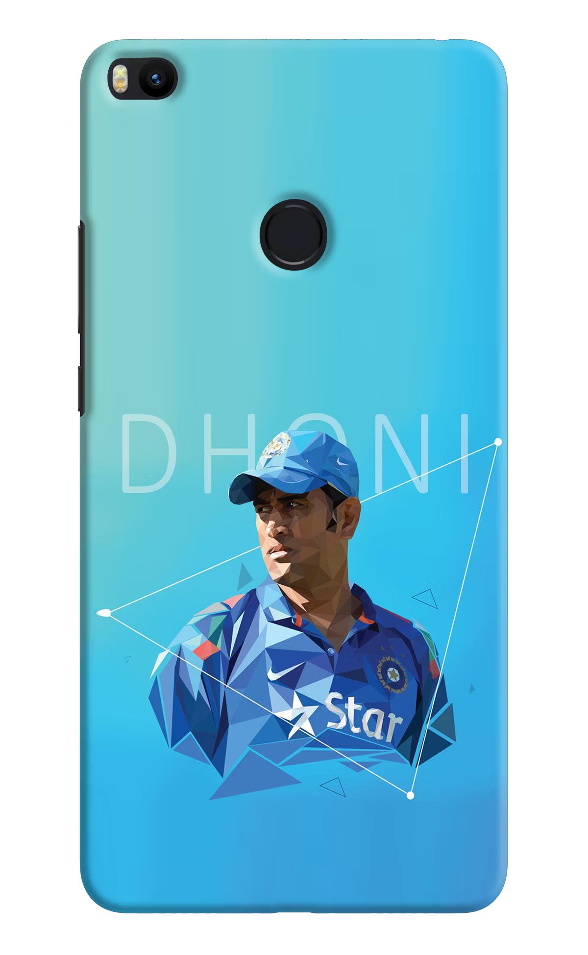 Dhoni Artwork Mi Max 2 Hard Case Back Cover by Casekaro