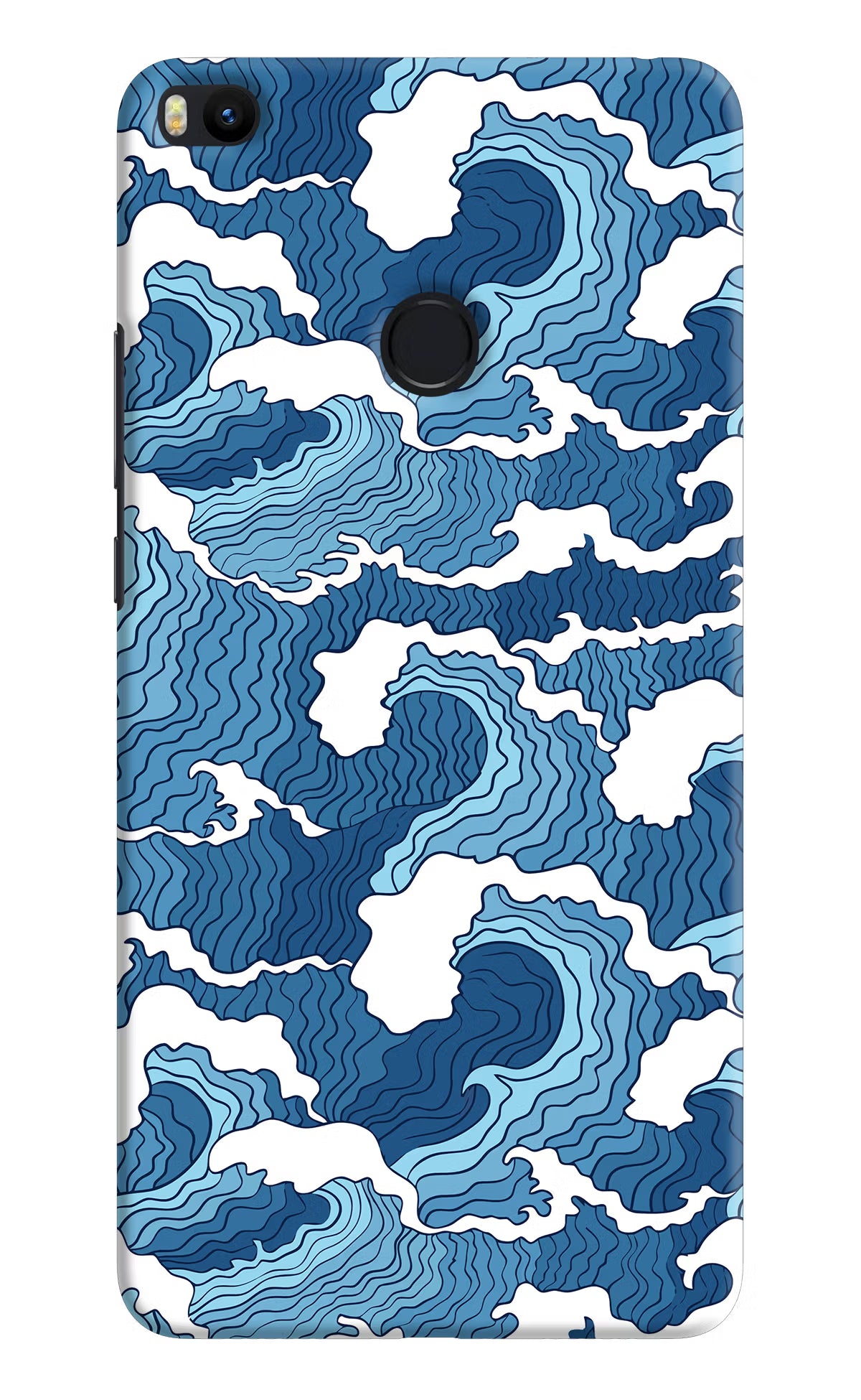 Blue Waves Mi Max 2 Hard Case Back Cover by Casekaro