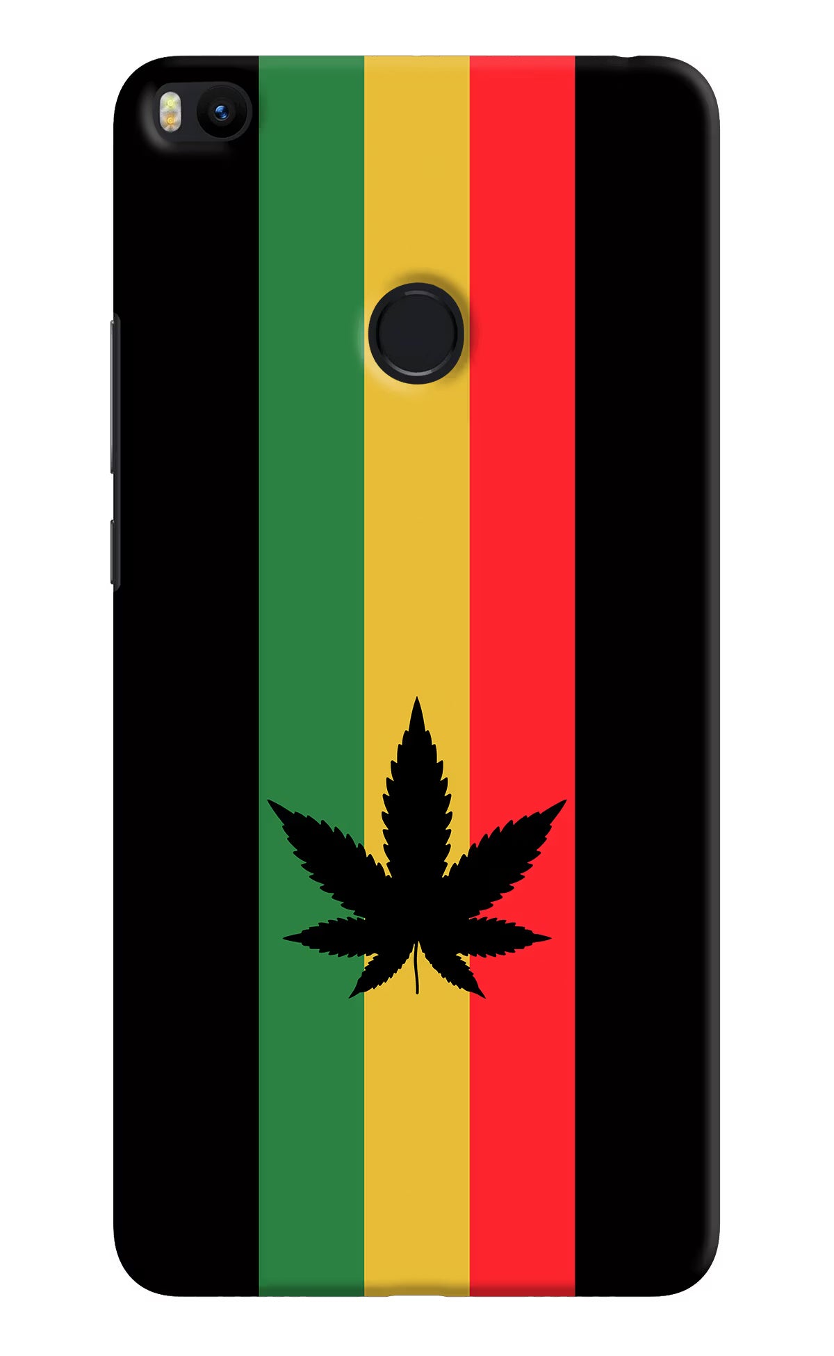Weed Flag Mi Max 2 Hard Case Back Cover by Casekaro