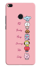 BTS names Mi Max 2 Hard Case Back Cover by Casekaro