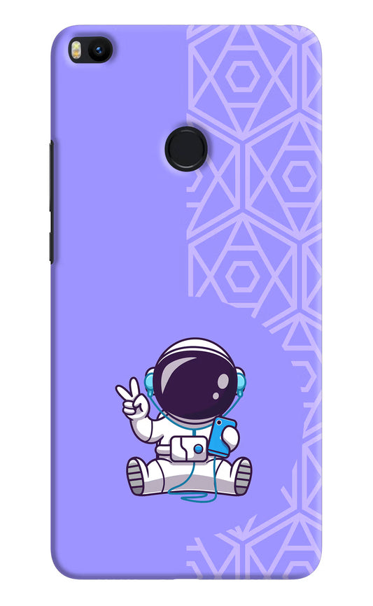 Cute Astronaut Chilling Mi Max 2 Hard Case Back Cover by Casekaro
