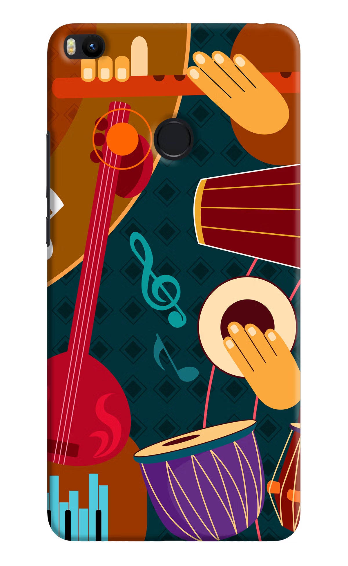 Music Instrument Mi Max 2 Hard Case Back Cover by Casekaro
