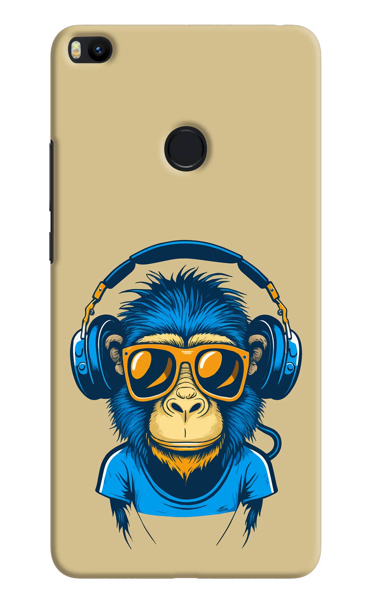 Monkey Headphone Mi Max 2 Hard Case Back Cover by Casekaro