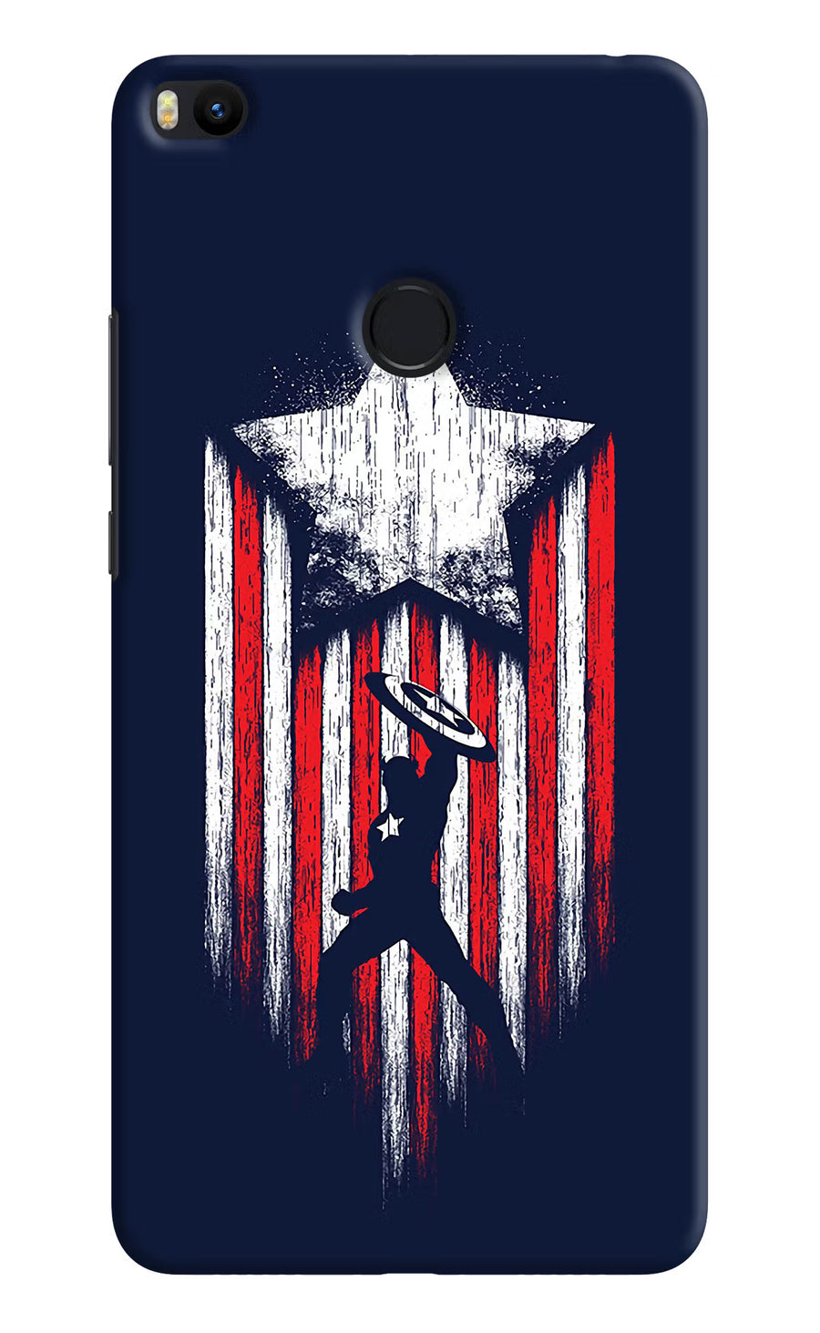 Captain America Marvel Art Mi Max 2 Back Cover, Hard case