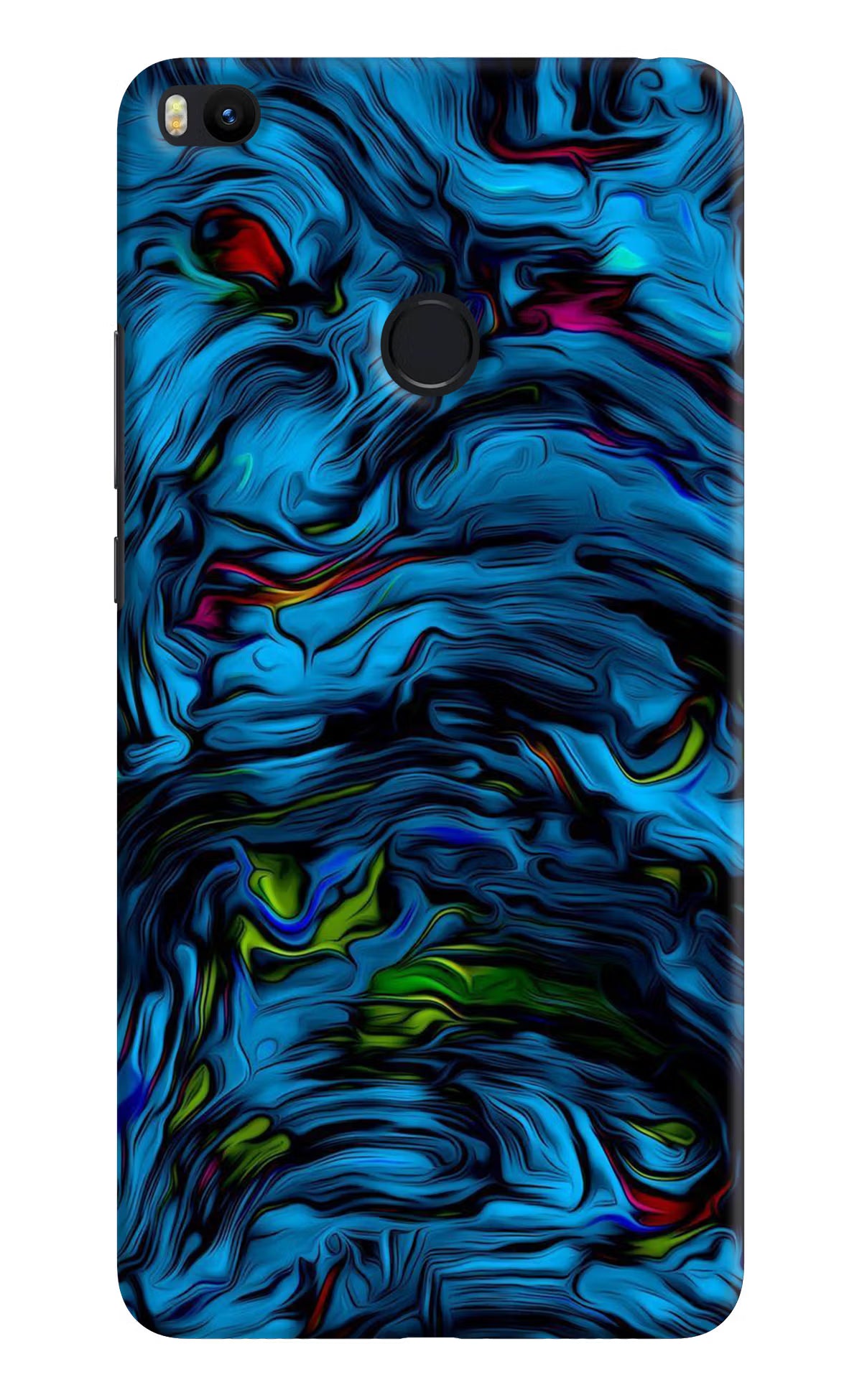 Dark Blue Abstract Mi Max 2 Hard Case Back Cover by Casekaro