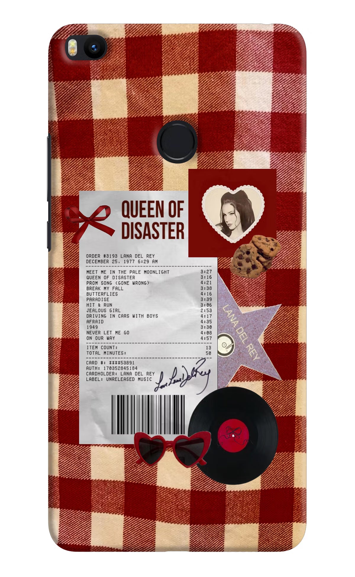 Queen of Disaster Mi Max 2 Hard Case Back Cover by Casekaro