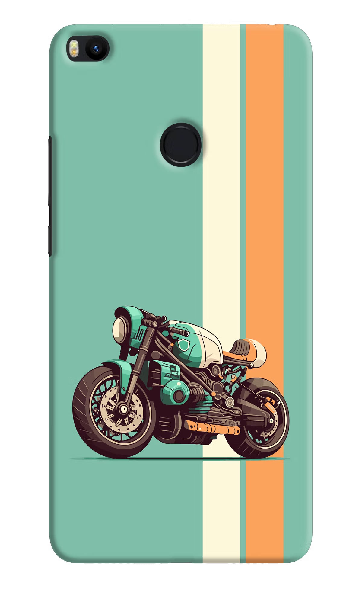 Striped Moto Drift Mi Max 2 Hard Case Back Cover by Casekaro