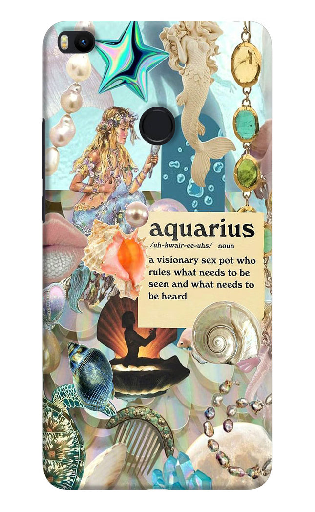 Aquarius Zodiac Mi Max 2 Hard Case Back Cover by Casekaro
