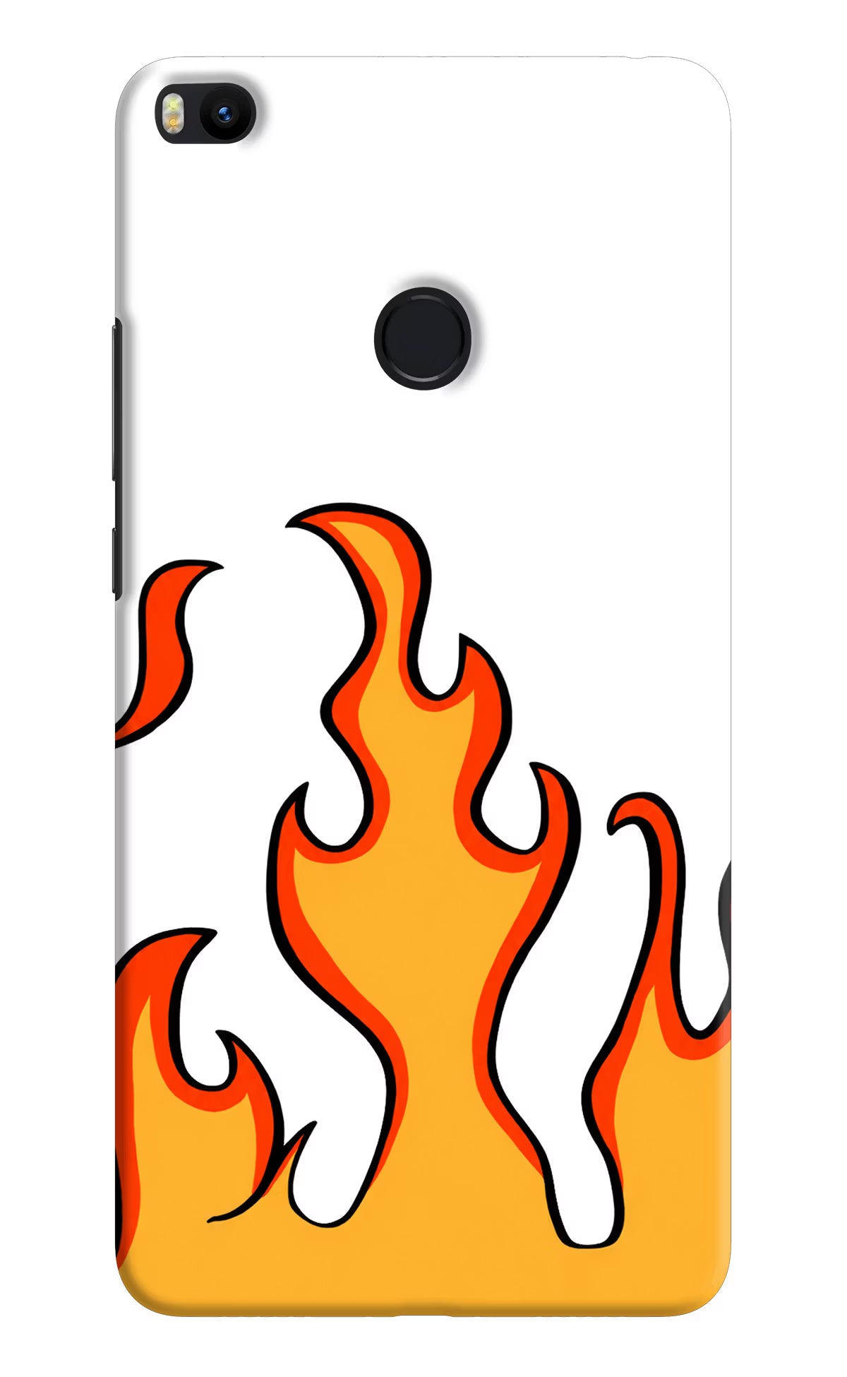 Fired Up – White Mi Max 2 Hard Case Back Cover by Casekaro